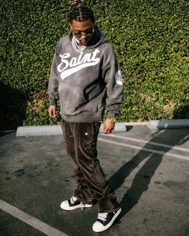 HitBoy outfit in Saint Michael, Celine, and Rick Owens, 2021