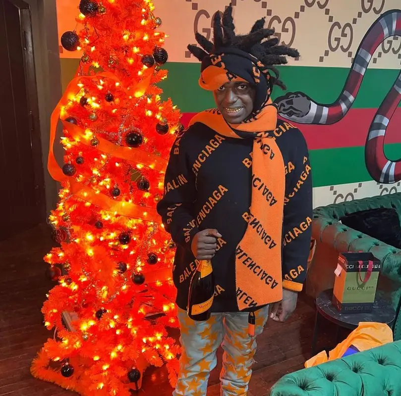 Kodak Black outfit in Amiri, Balenciaga, and Chemist, 2021