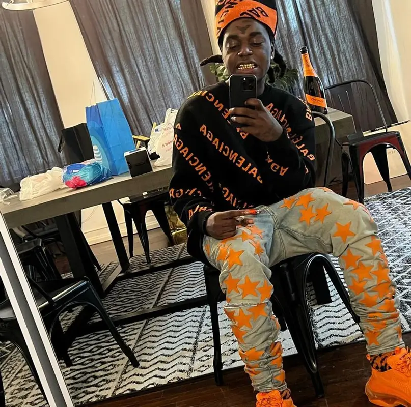 Kodak Black outfit in Amiri, Balenciaga, and Chemist, 2021