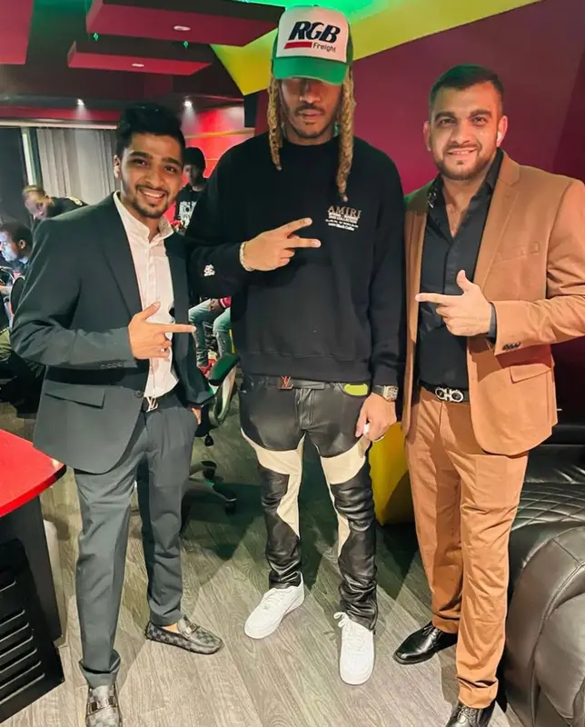 Future outfit in Rhude, Nike, and RoyGBiv, 2021