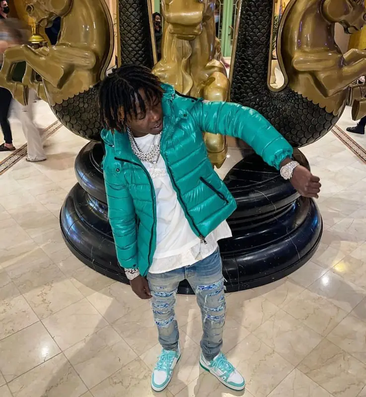 Jackboy outfit in Moncler, Dior, and Amiri, 2021