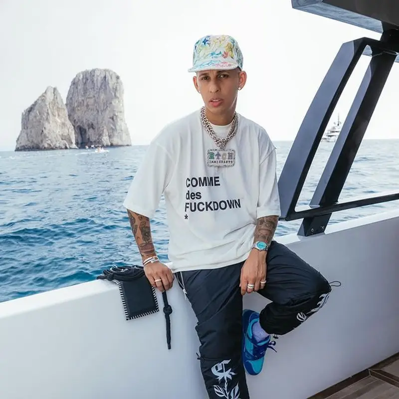 Rvssian outfit in Comme Des Fuckdown and Louis Vuitton, 2021