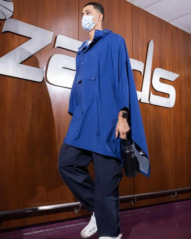 Kyle Kuzma outfit in Puma, Maison Kitsune, and Crocs, 2021