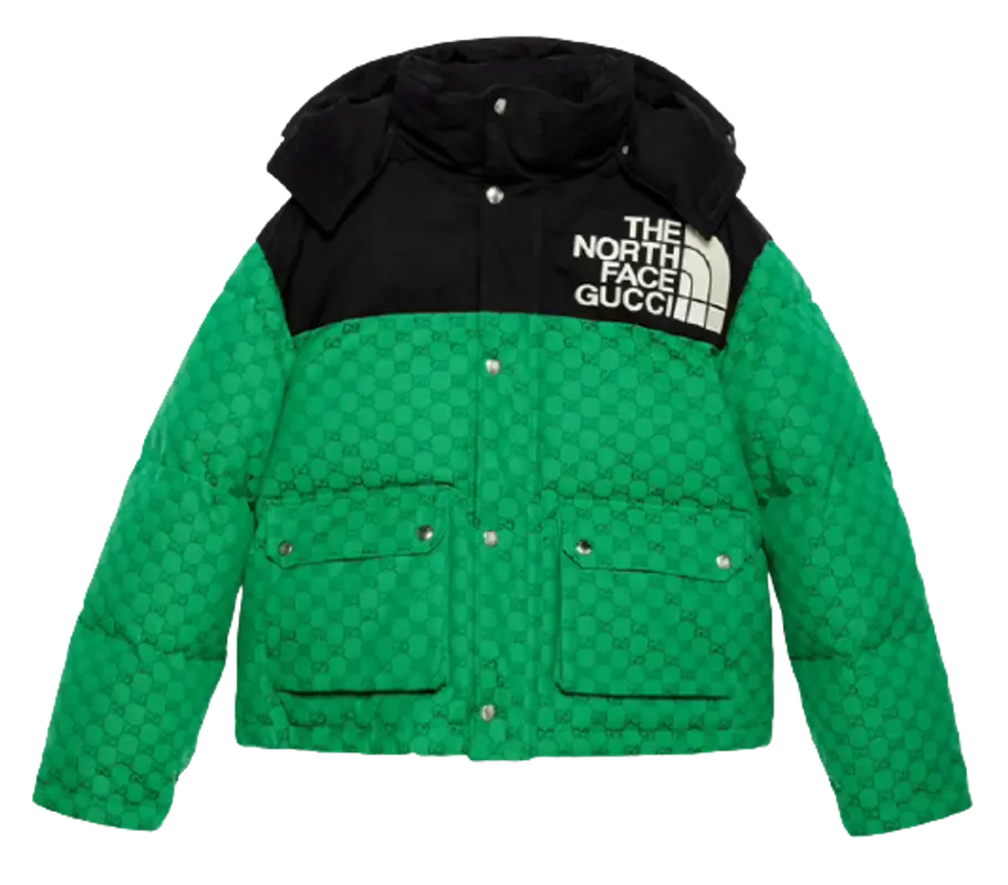 Gucci Jackets & Coats | Rare! The North Face x Gucci Down Jacket Puffer Parka Sz M Adder Green Firm | Color: Green/Red | Size: M | Pm-02313539's