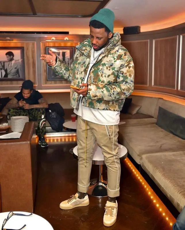 Fabolous outfit in Norwood Chapters, Rhude, and Dolce & Gabbana, 2021