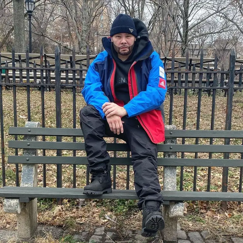 Fat Joe outfit in Adidas, Prada, and Kith, 2021
