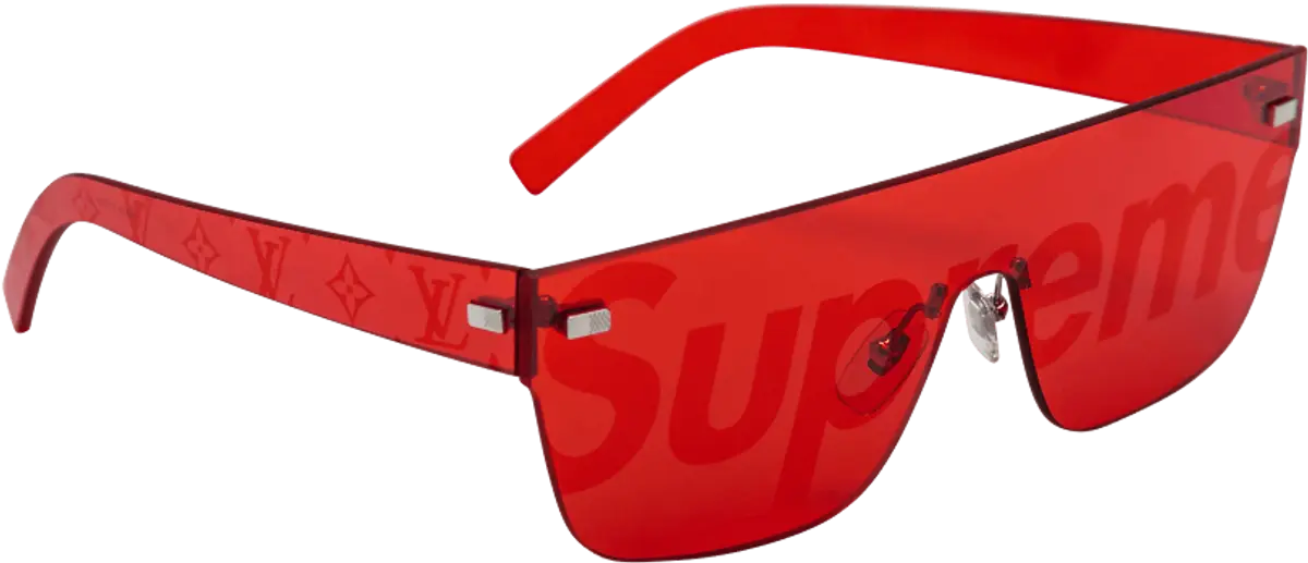 Louis Vuitton x Supreme Red Z0985U City Mask Shield Sunglasses Louis Vuitton