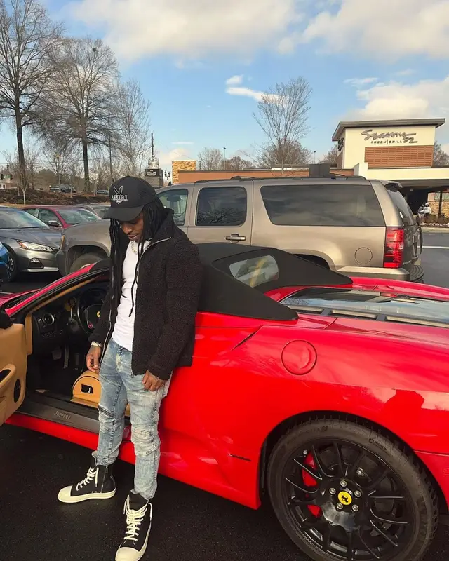 Jacquees outfit in G - Star, Amiri, and Playboy, 2021