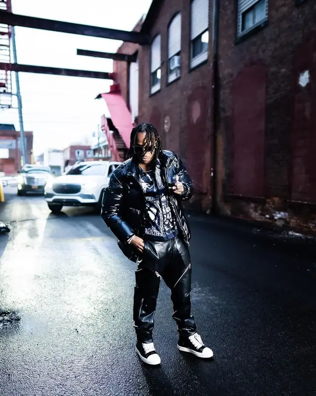Rich The Kid outfit in 1017 Alyx 9SM, Givenchy, and Moncler, 2021
