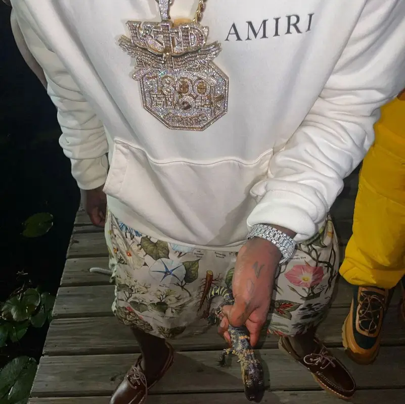 Kodak Black outfit in Amiri and Timberland, 2021
