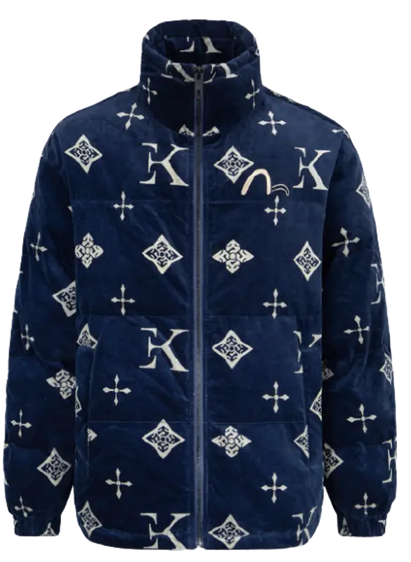Evisu Monogram Velvet Padded Jacket $770