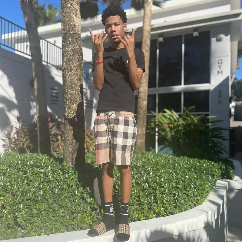 Nardo Wick outfit in Burberry, 2022