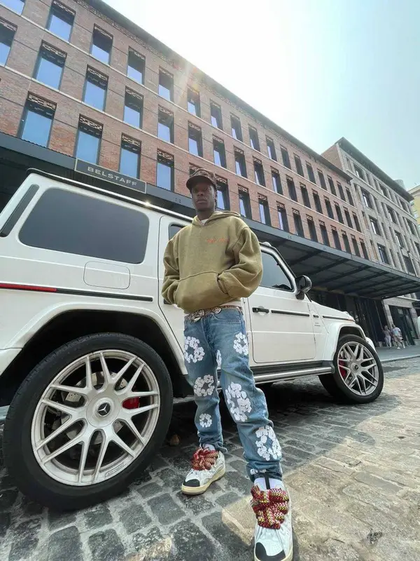 Bloody Osiris outfit in Levi’s, Lanvin, and Denim Tears, 2022