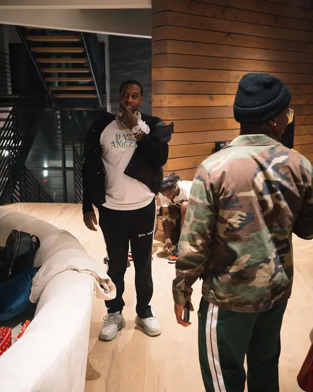 Lil Duke outfit in Palm Angels and Balenciaga, 2022