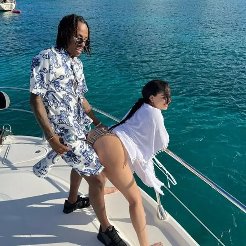 Rich The Kid outfit in Dior, Valentino, and Kenny Scharf, 2022
