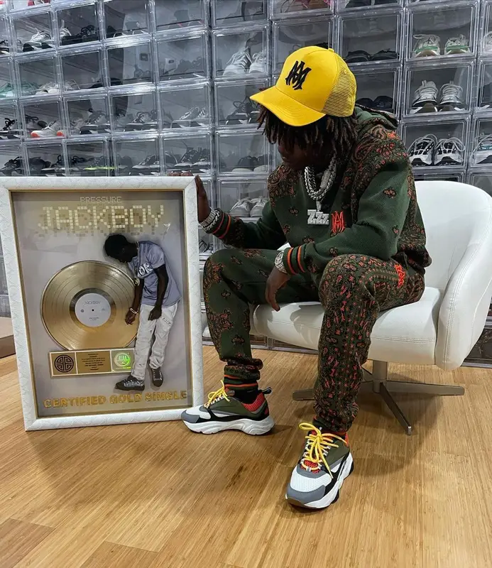 Jackboy outfit in Dior and Amiri, 2022