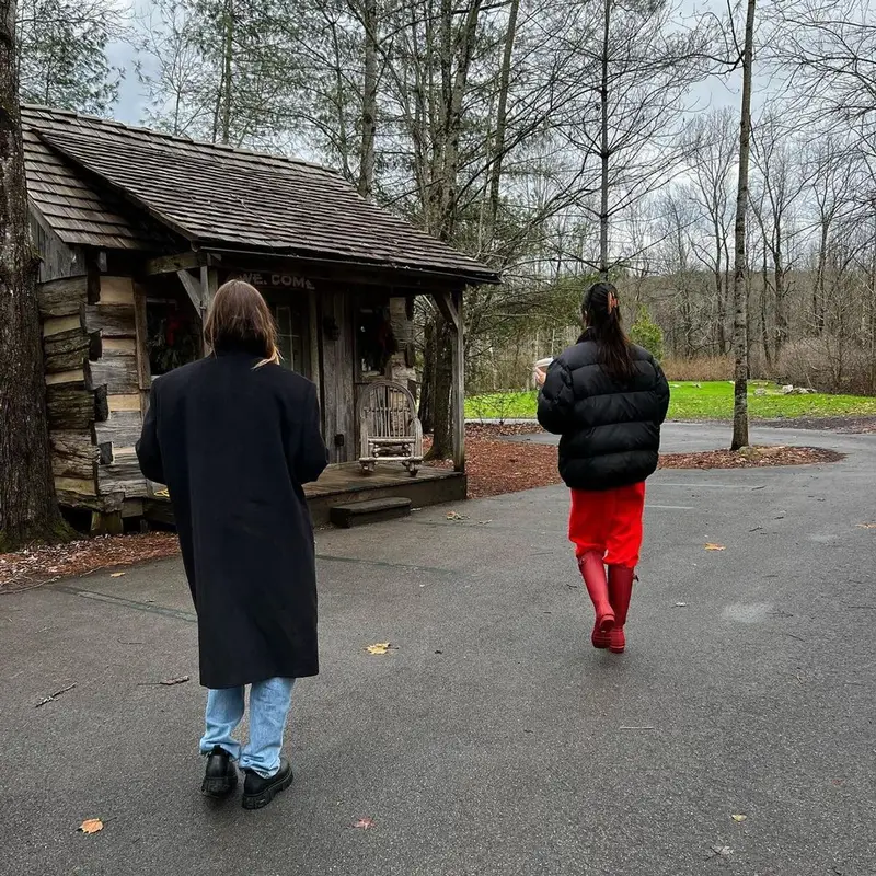Hailey Bieber outfit in ÉTERNE, Vetements, and Saint Laurent, 2022