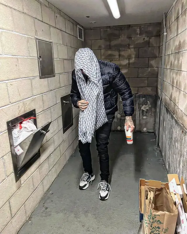 Sosmula outfit in Dior and Amiri, 2022