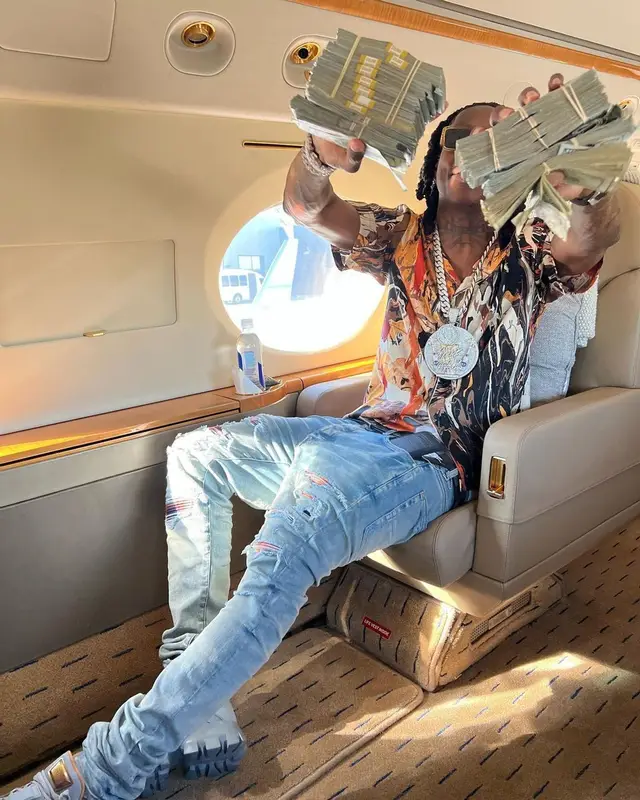 Polo G outfit in Amiri and Prada, 2022