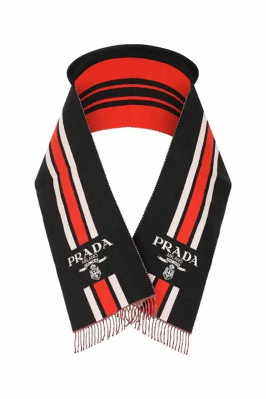 Prada Prada Striped Fringed Scarf In Multi $822