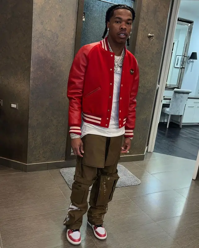 Lil Baby outfit in Gucci, Rick Owens, and Who Decides War, 2022