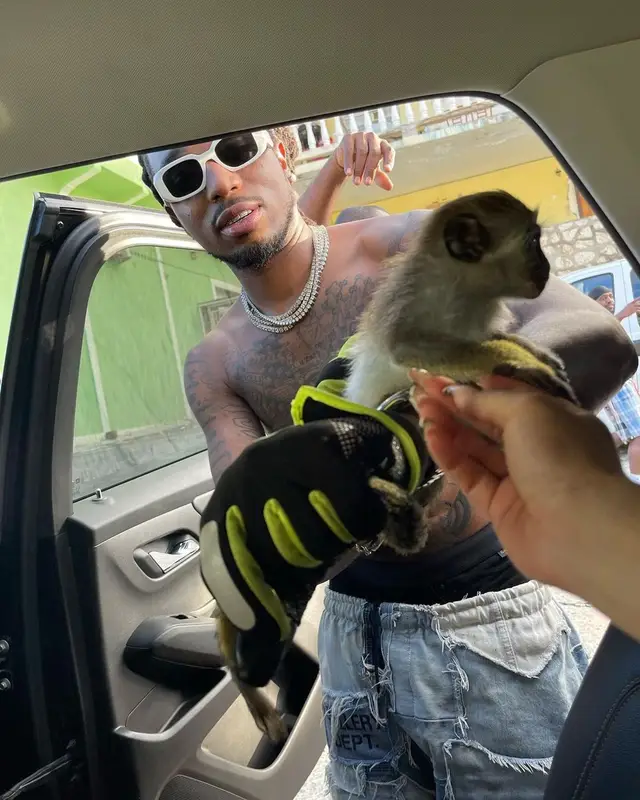 Quavo outfit in Gallery Dept., Nike, and Prada, 2022