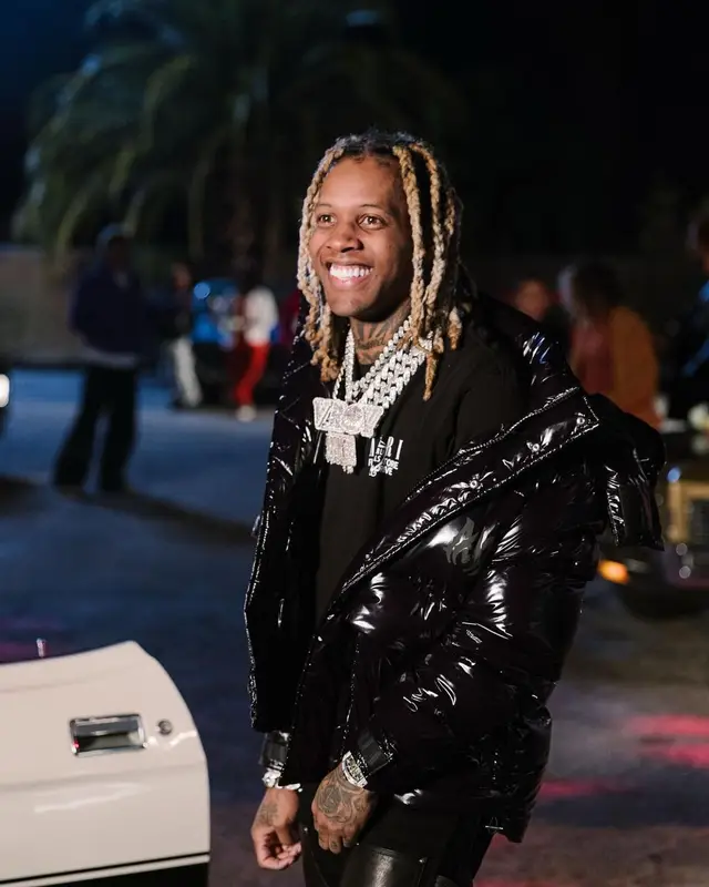 Lil Durk outfit in Amiri and Louis Vuitton, 2022