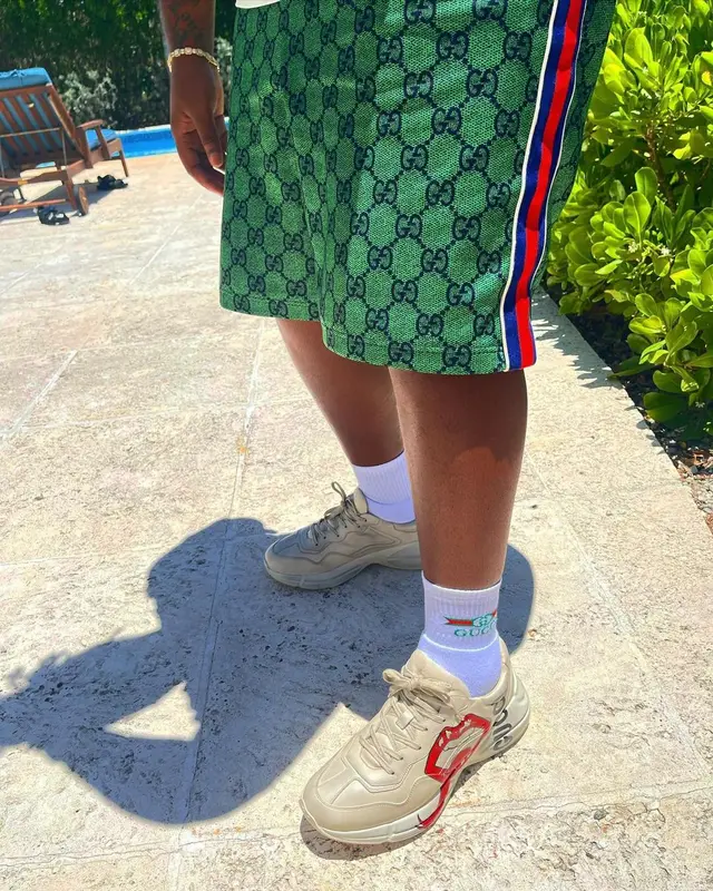 Tay Keith outfit in Gucci, 2021