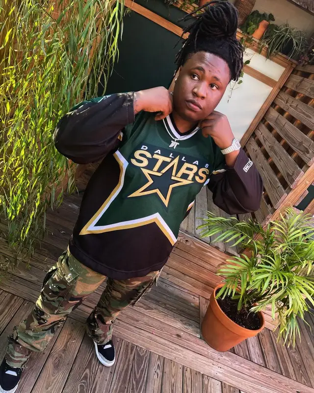 Tay Keith outfit in CCM , Gallery Dept., and Jordan, 2021
