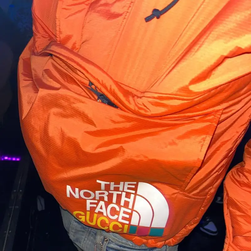 Stunna 4 Vegas outfit in Purple Brand, Gucci, and The North Face, 2022
