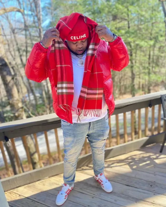 Big Yavo outfit in Celine, Burberry, and Moncler, 2022