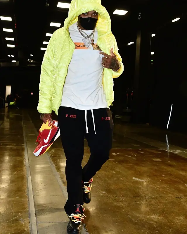 PJ Tucker outfit in Louis Vuitton, Project 222, and Jordan, 2022