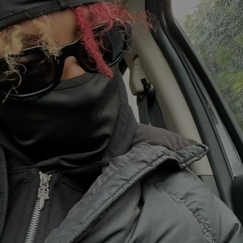 Slump6s outfit in The North Face, Chrome Hearts, and Rick Owens, 2021