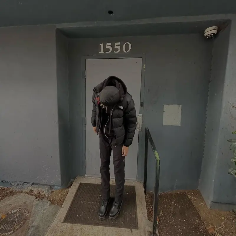 Slump6s outfit in The North Face, Chrome Hearts, and Rick Owens, 2021