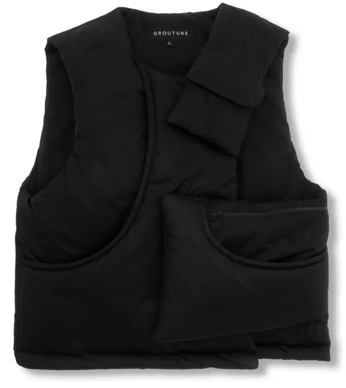 Grouture Black Padded Vest | WHAT