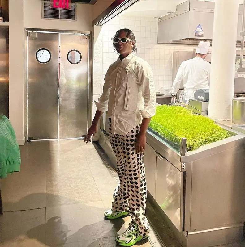 Bloody Dior outfit in Thom Browne, Marni, and Louis Vuitton, 2022