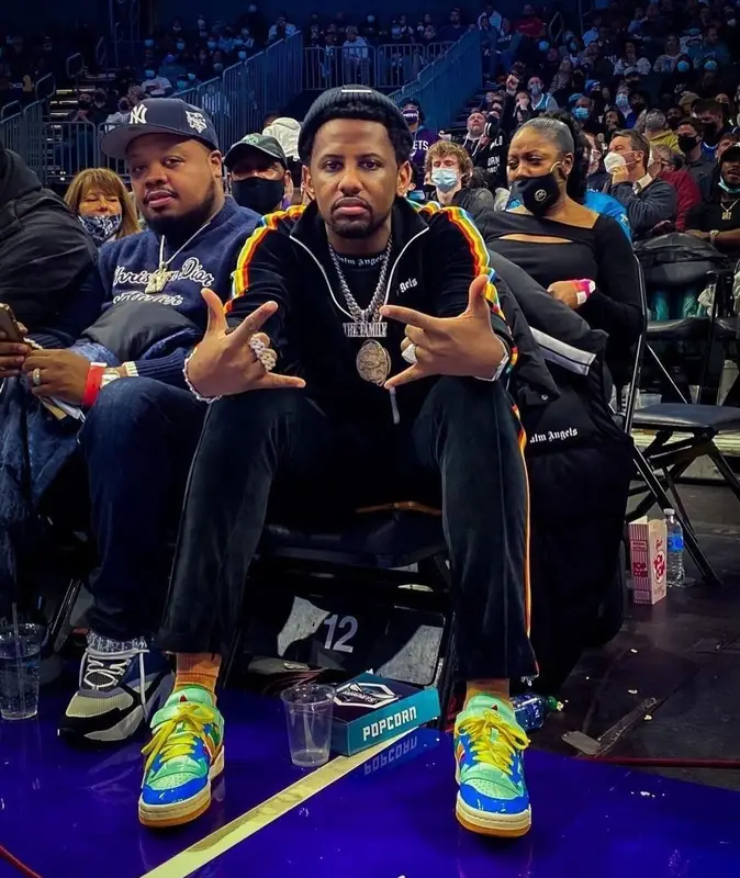 Fabolous outfit in Palm Angels, Adidas, and Kerwin Frost, 2022