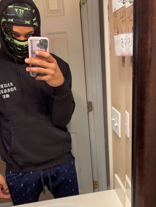 Mikey outfit in Polo Ralph Lauren, Vlone, and Never Broke Again, 2022