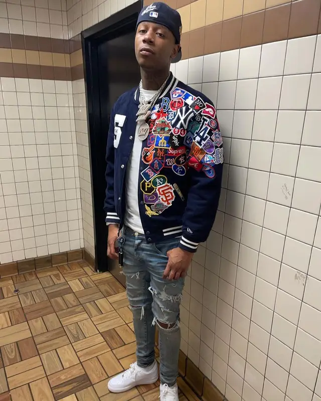 Big Scarr outfit in Supreme, New Era, and MLB, 2021