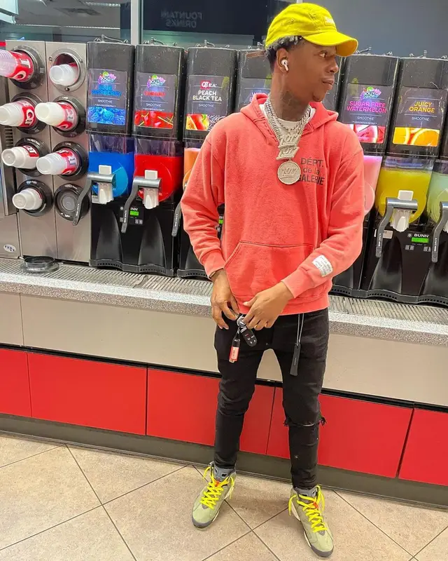 Big Scarr outfit in Gallery Dept., Jordan, and Supreme, 2021