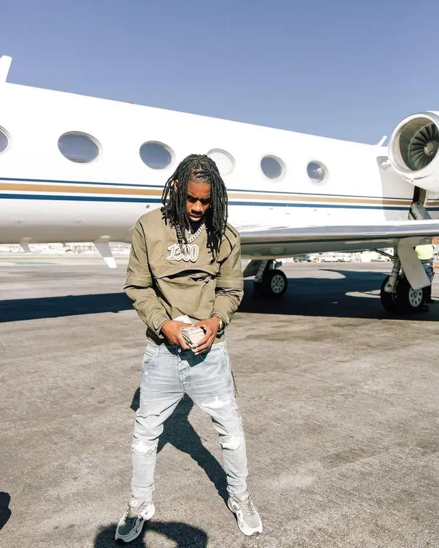 Polo G outfit in Dior and Amiri, 2022
