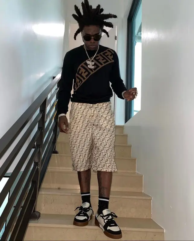 Kodak Black outfit in Fendi, 2022