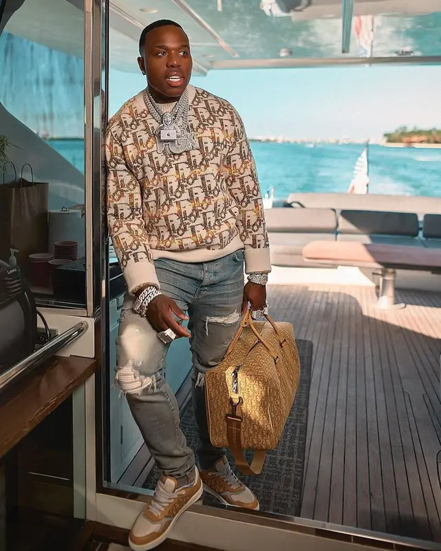 BandMan Kevo outfit in Dior and Amiri, 2022