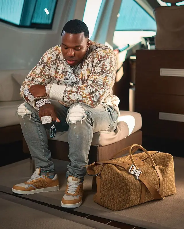 BandMan Kevo outfit in Dior and Amiri, 2022