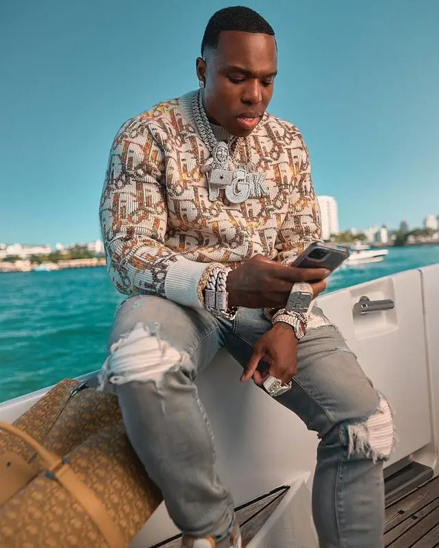 BandMan Kevo outfit in Dior and Amiri, 2022