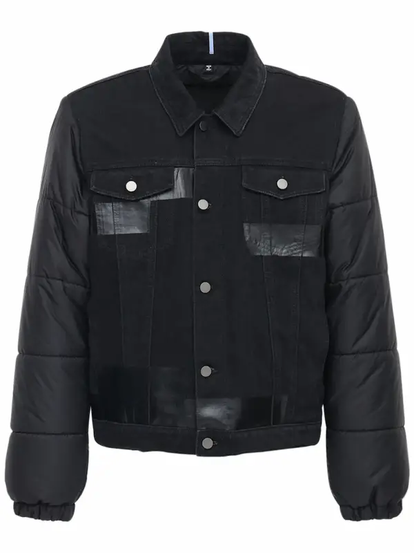 Alexander McQueen Black Denim Down Hybrid Black Jacket $850