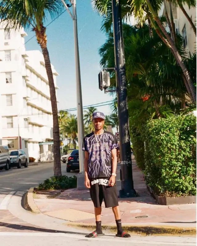 Pierre Bourne outfit in Vintage, Loso NYC, and Nike, 2022