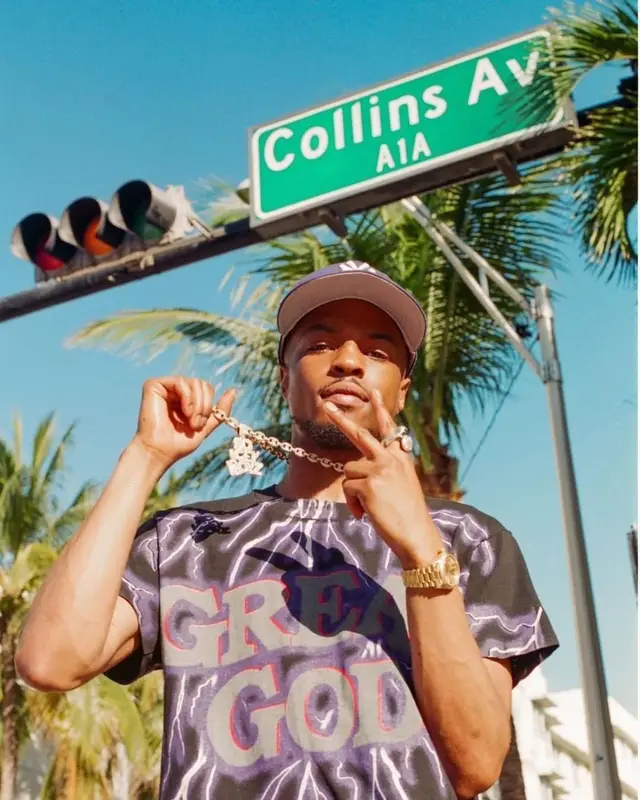 Pierre Bourne outfit in Vintage, Loso NYC, and Nike, 2022
