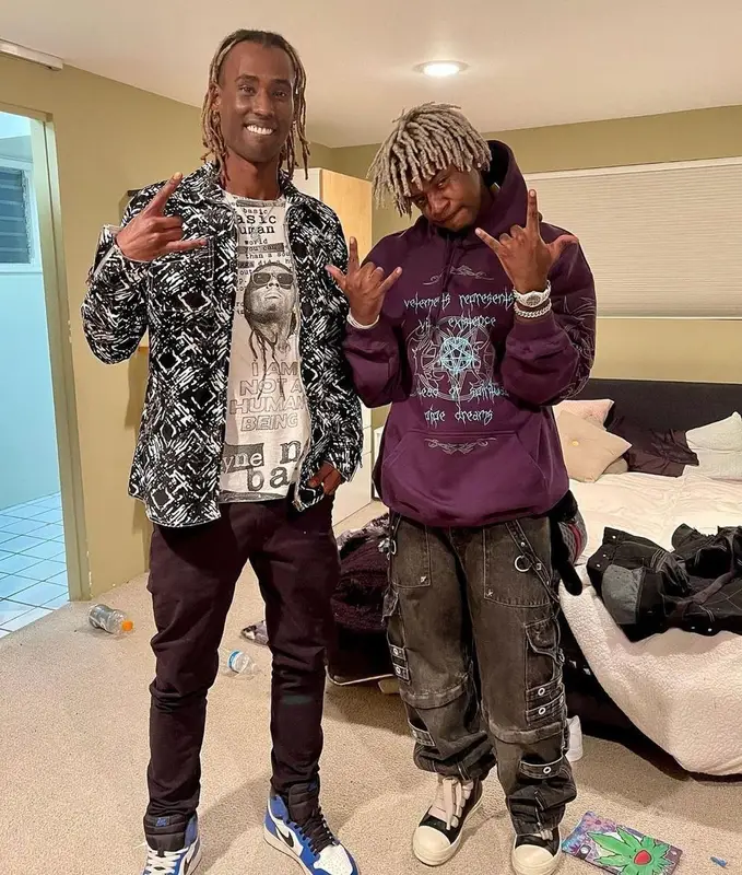 Ken Carson outfit in Vetements, Rolex, and Chrome Hearts, 2022