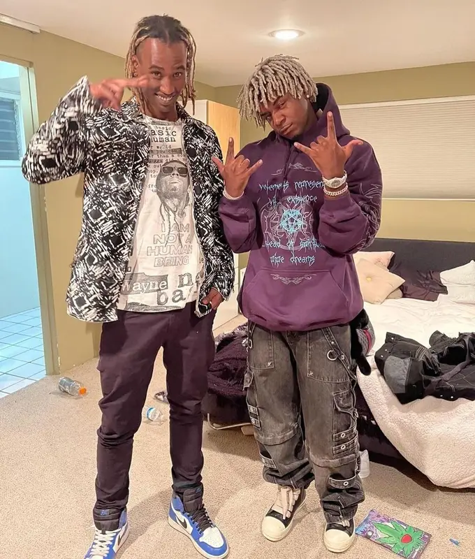 Ken Carson outfit in Vetements, Rolex, and Chrome Hearts, 2022